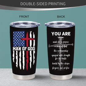 NVFCC Catholic gift 20oz coffee tumbler with slide-open lid for on-the-go use.