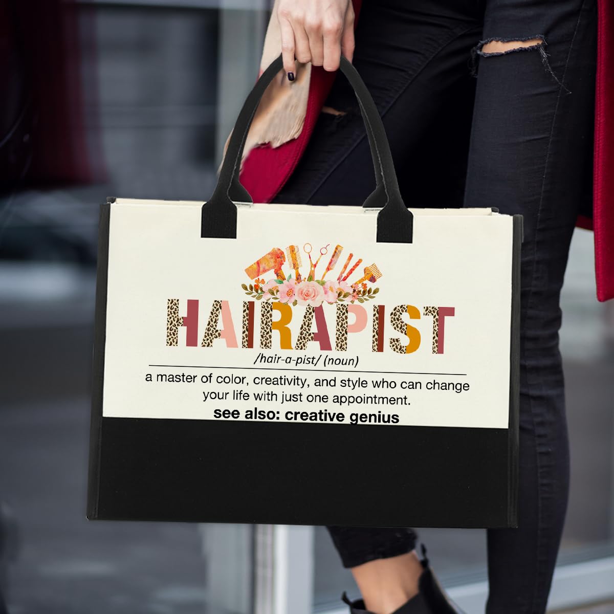 Nvhai Hairstylist Tote gift-idea offers a stylish, practical option for professionals.