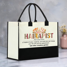 Nvhai Hairstylist Tote stitching detail emphasizes durability and refined style.