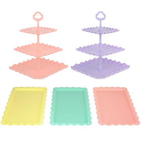NWK 5-Piece Cake Stand Set cupcake stands display desserts stylishly at celebrations.
