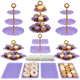 NWK cake stand set three-tier stands elevate desserts for elegant party displays.