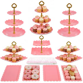 NWK cake stand set two-tier 10-3 inch, ideal for layered dessert displays.