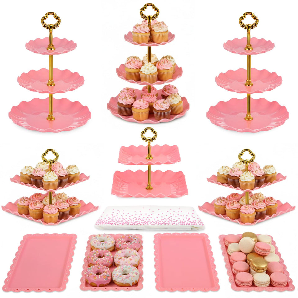 NWK cake stand set two-tier 10-3 inch, ideal for layered dessert displays.