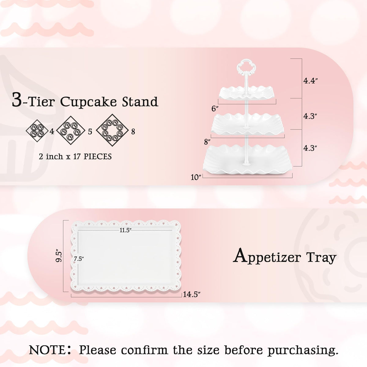 NWK Dessert Stand Set appetizer plates for buffets and snacks