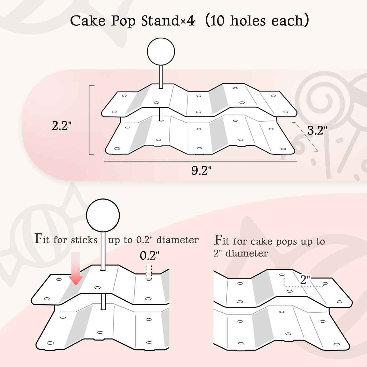 NWK Dessert Stand Set cake pop packing ready for favors