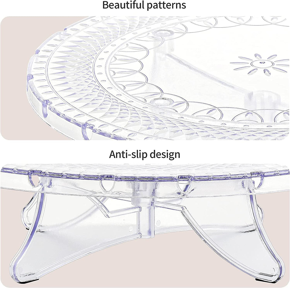 NWK lightweight cake stand enables quick setup and transport.
