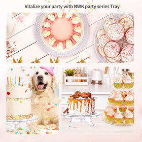 NWK stand with non-slip pads keeps cake stable during display.