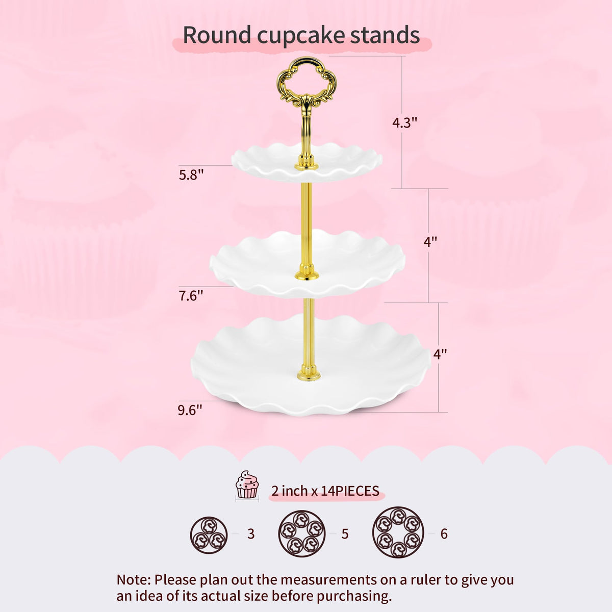NWK Pack 10 two-tier cake stands ideal for cupcakes and celebrations