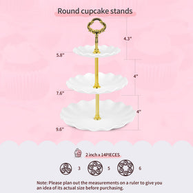 NWK Pack 10 two-tier cake stands ideal for cupcakes and celebrations