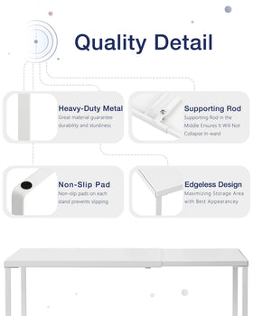Nxconsu cabinet shelf expandable in pantry highlights space-saving two-tier potential.