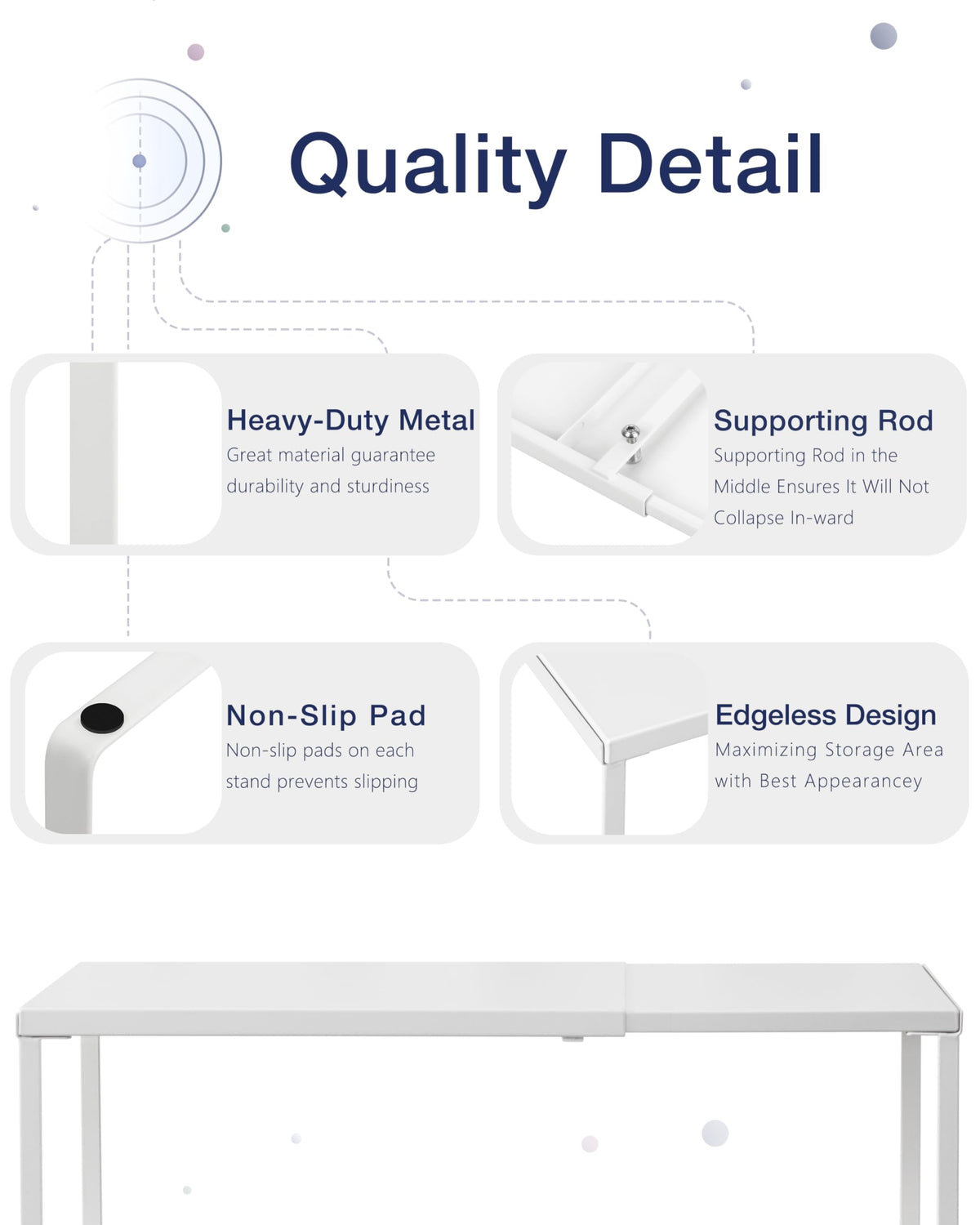 Nxconsu heavy-duty metal frame supports heavy items up to 50 lbs