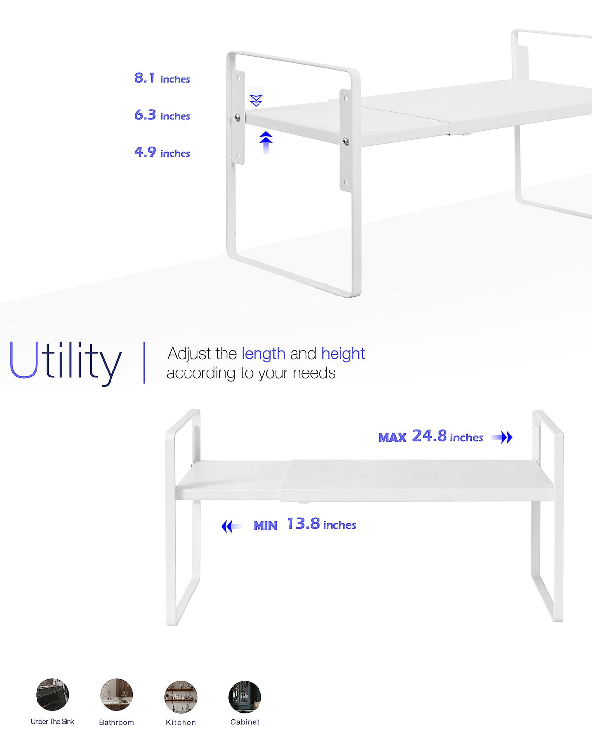 Nxconsu cabinet shelf middle support rod maintains balance