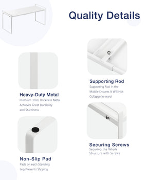 Nxconsu heavy-duty metal frame supports durable countertop and cabinet use.