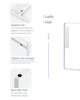 Nxconsu heavy-duty metal frame supports sturdy, long-lasting organization.