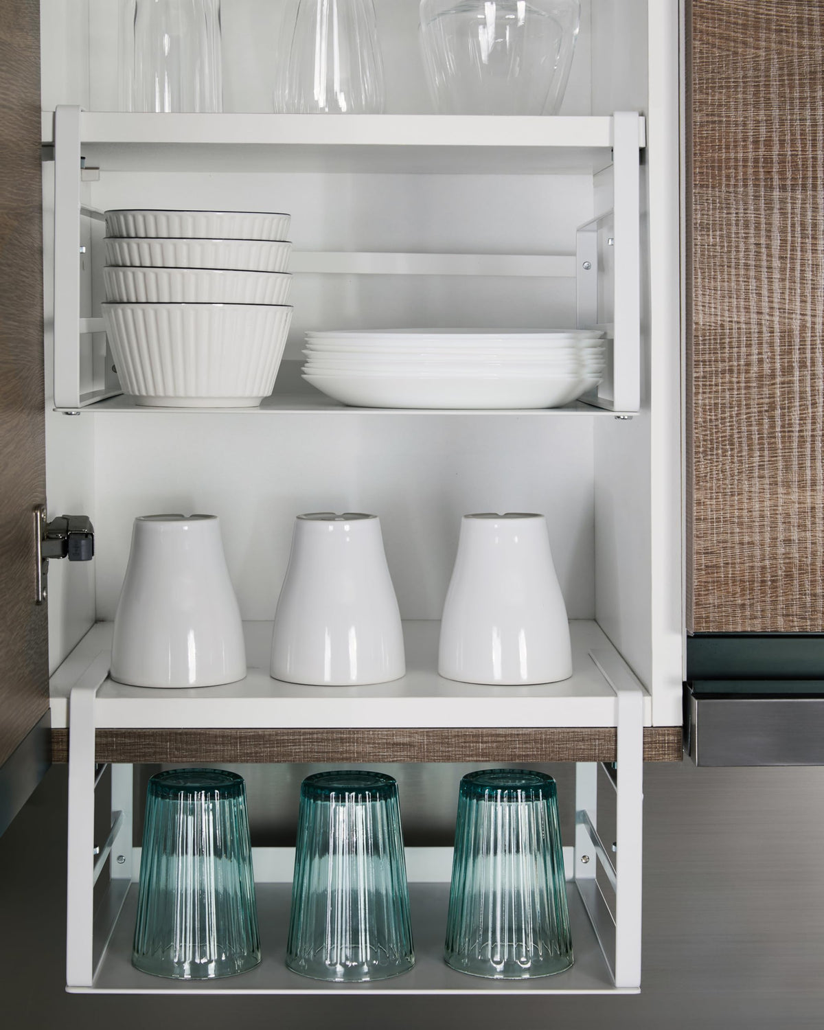 Nxconsu under-shelf basket with adjustable mounting fit