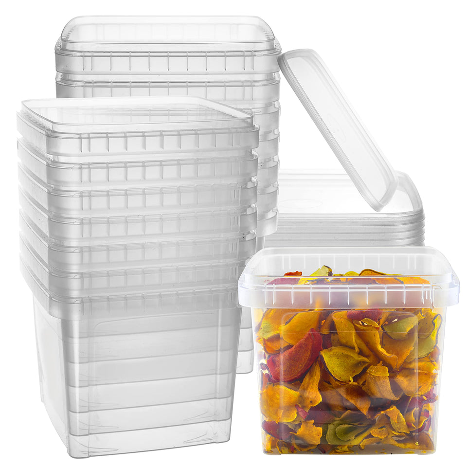 NYHI 64 oz square deli container lids for airtight storage and meal prep