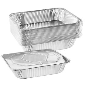 NYHI 9x13 pan with lid for secure food transport and presentation.