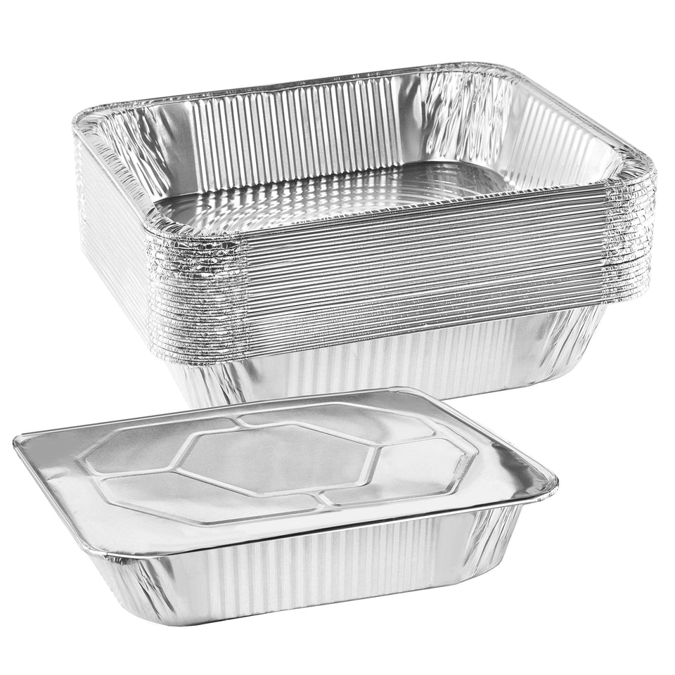 NYHI 9x13 pan with lid for secure food transport and presentation.