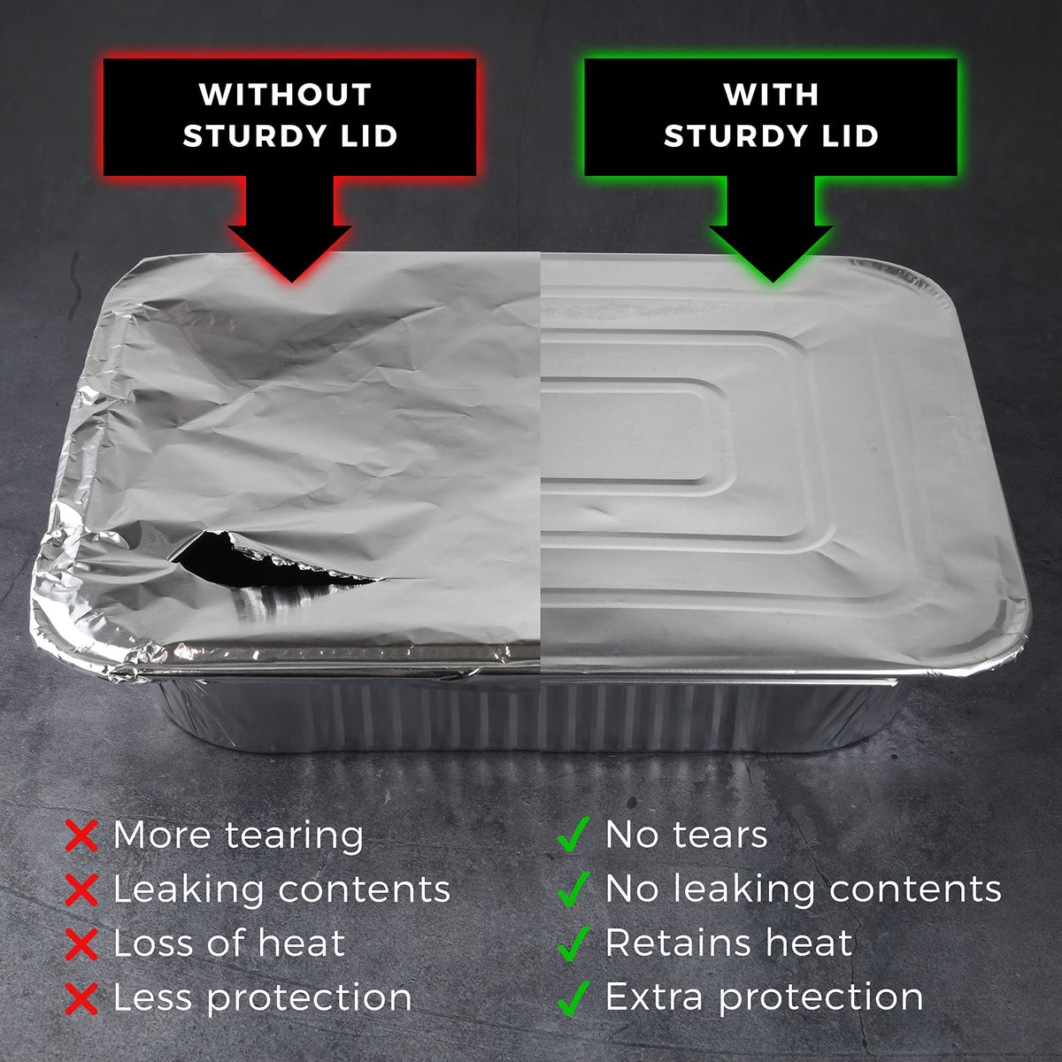 NYHI secure lids for food storage keep dishes fresh during transport.