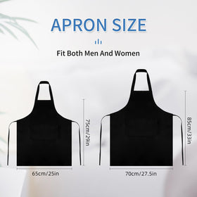 Nymmoata bib apron back view showing comfortable universal fit for adults.