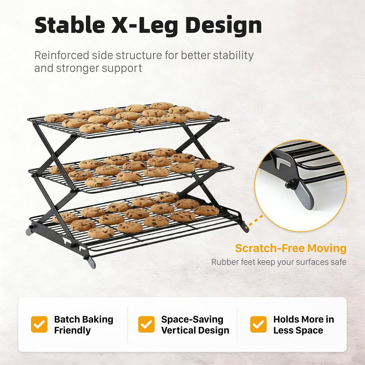 NZJWZS cooling rack ideal for cookies and cupcakes cooling.