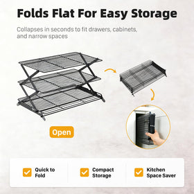 NZJWZS space-saving rack keeps countertops organized during baking.
