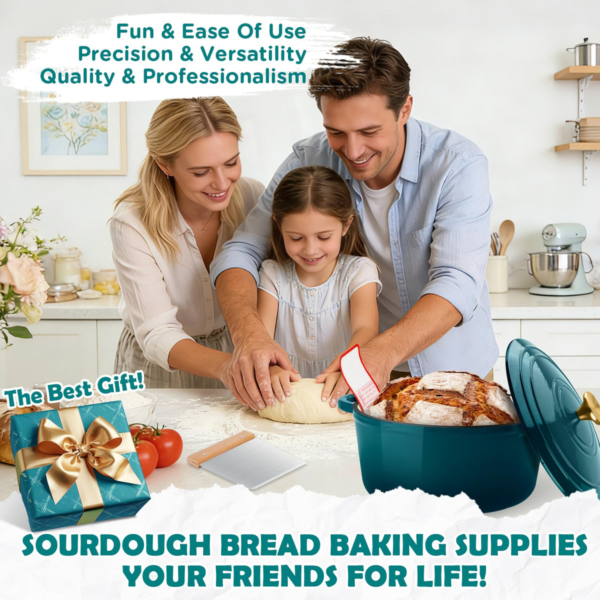 NZQXJXZ food thermometer and silicone handles support controlled baking.