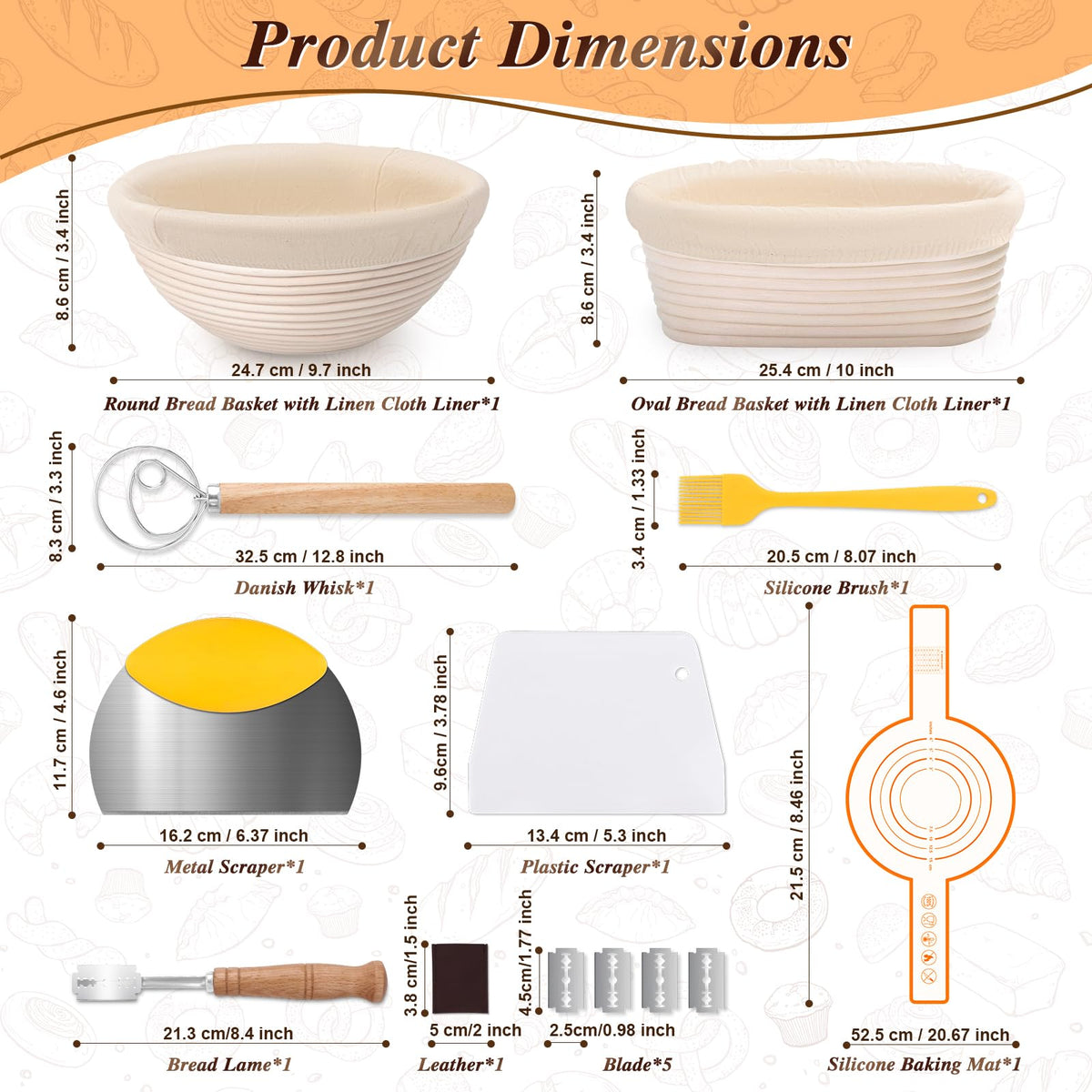 NZQXJXZ Silicone baking mat with extended handle for safe transfers