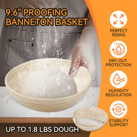 NZQXJXZ sourdough proofing basket shown for steady rise.