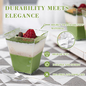 NZVCN BPA-free plastic parfait cups for safe daily use