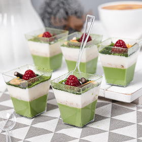 NZVCN spoons for dessert cups, 3-7/8 in length for convenient servings