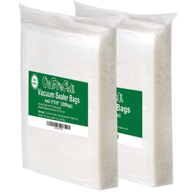 O2frepak 200-count 6x10 vacuum bag front view showing 4mil thickness for durable storage