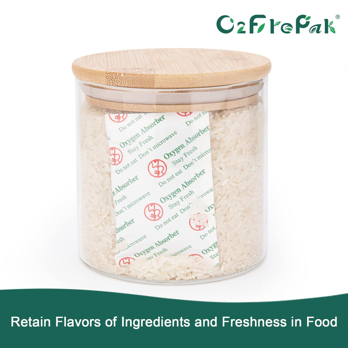 O2frepak anti-oil absorber works with oily and non-oily foods