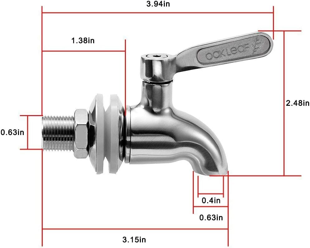 Oak Leaf spigot gasket and seal for leak-free operation and long-lasting use.