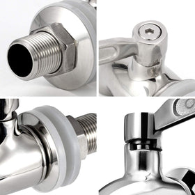 Oak Leaf spigot installation for beverage dispensers with simple 3/4 inch tightening.
