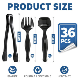Oakdolche 7.95-inch serving forks for sturdy grabbing and clean plating