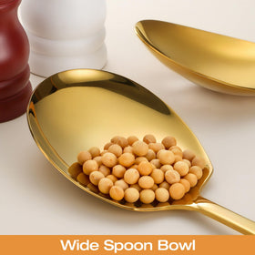 Oakibee large-bowl design spoon; effortless serving of casseroles and salads.