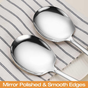 Oakibee one-piece construction serving spoon resists bending during serving