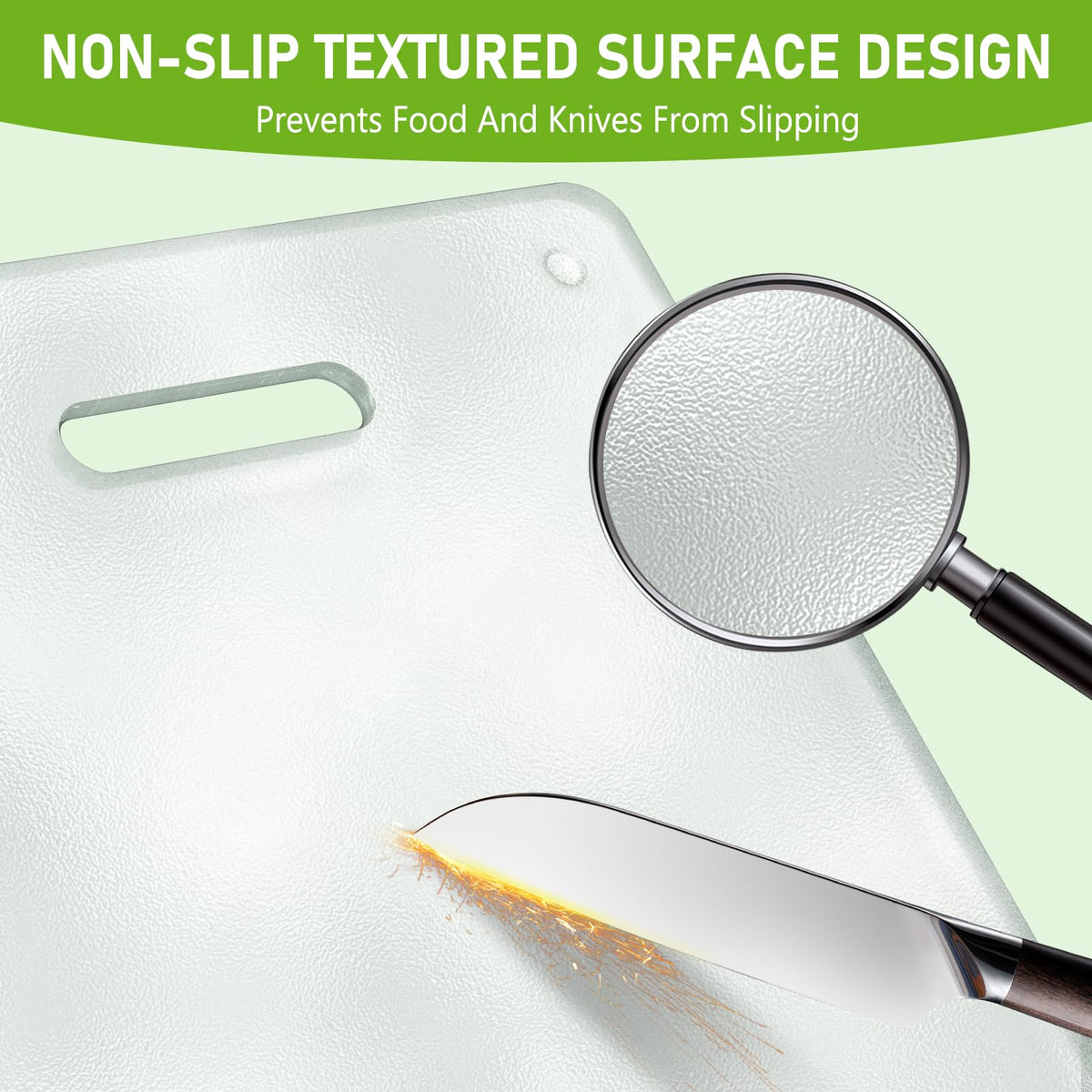 Oakjar glass cutting board easy to clean, odorless and plastic-free