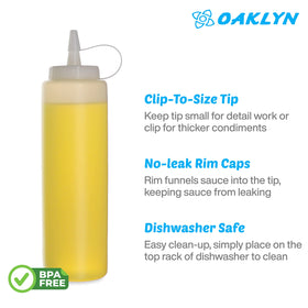 Oaklyn leak-proof bottle keeps condiments neatly contained.