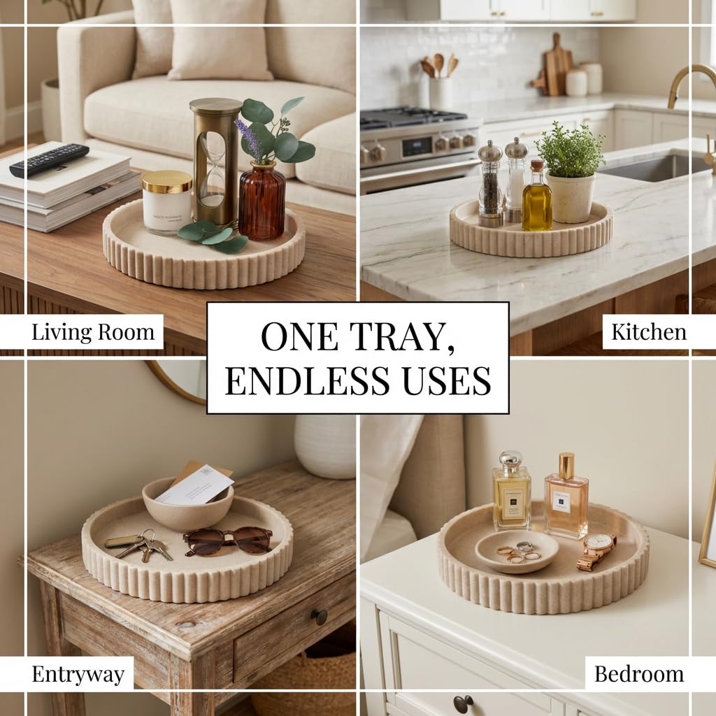 OAKOA decorative tray pairs with everyday decor for chic surfaces
