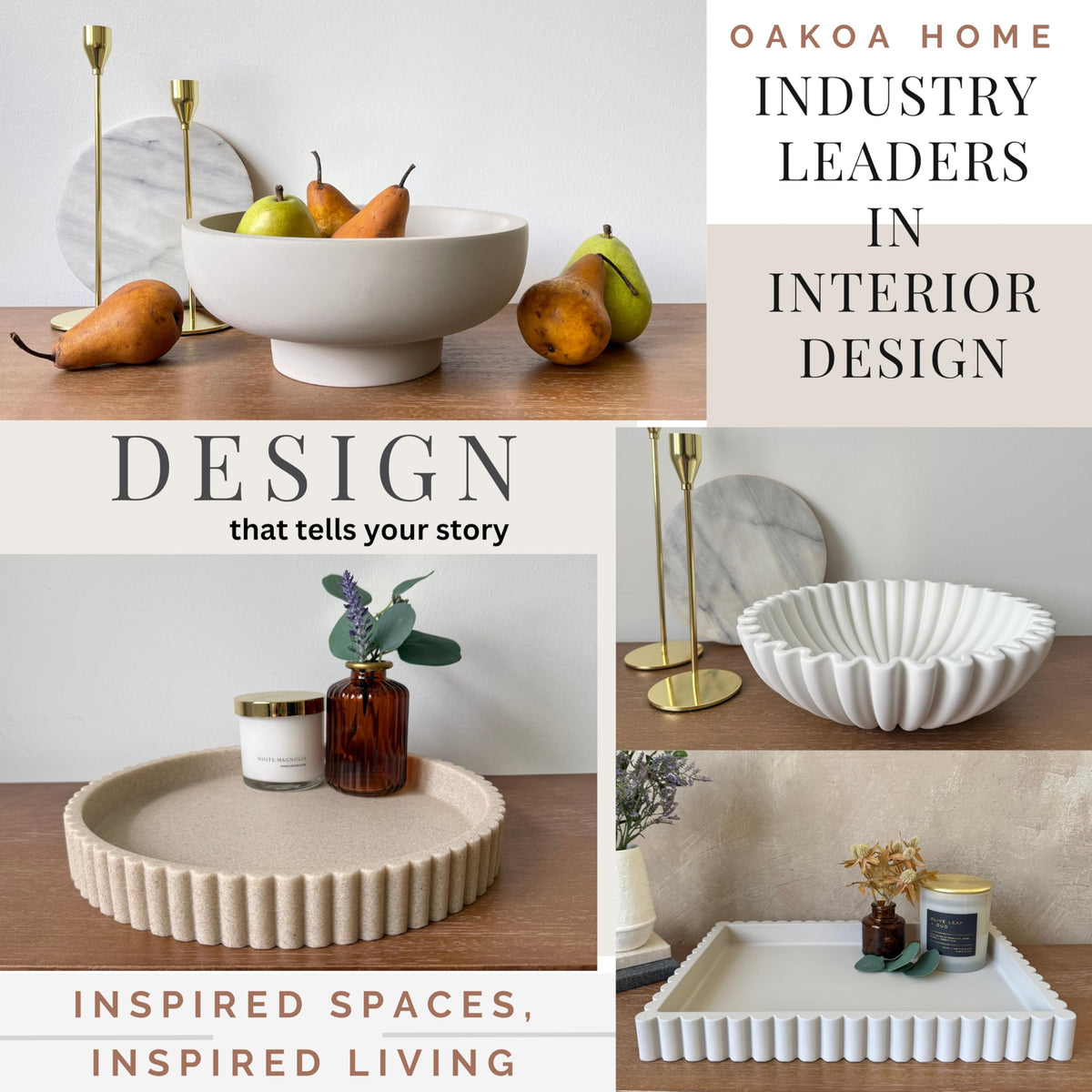 OAKOA solid resin tray closeup highlights artisan craftsmanship and durability