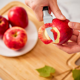 OAKSWARE Bird Beak edge enables decorating garnishes with the tip.