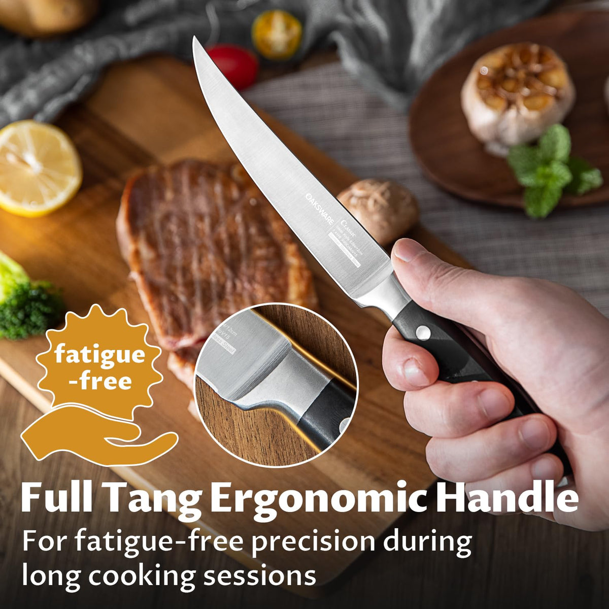 Rust-resistant stainless steel blades stay sharp after daily use.