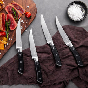 OAKSWARE blade edge maintained for long-lasting sharpness through many meals.