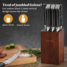 Ventilated base design reduces moisture for lasting blade and block durability.