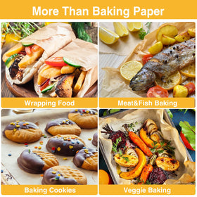 OAMCEG heat-resistant parchment safely tolerates up to 450F