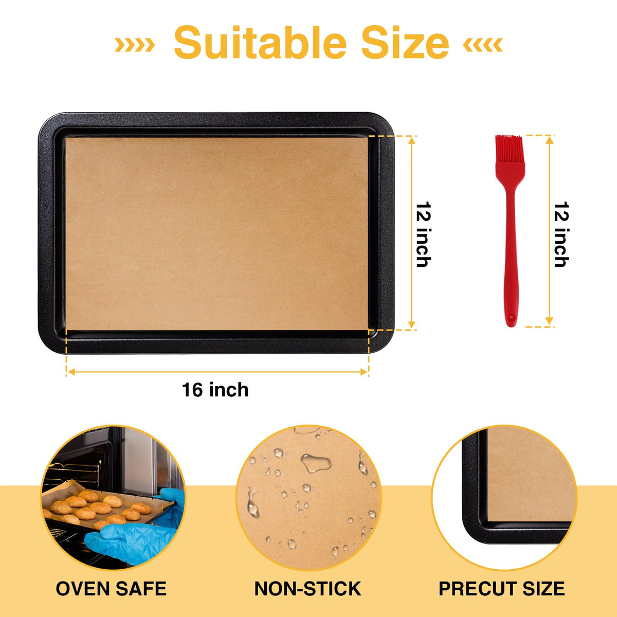 OAMCEG pre-cut parchment for half-sheet pans simplifying cooking prep