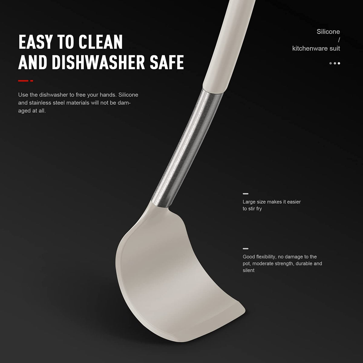 Oannao baking brush in khaki for even glaze