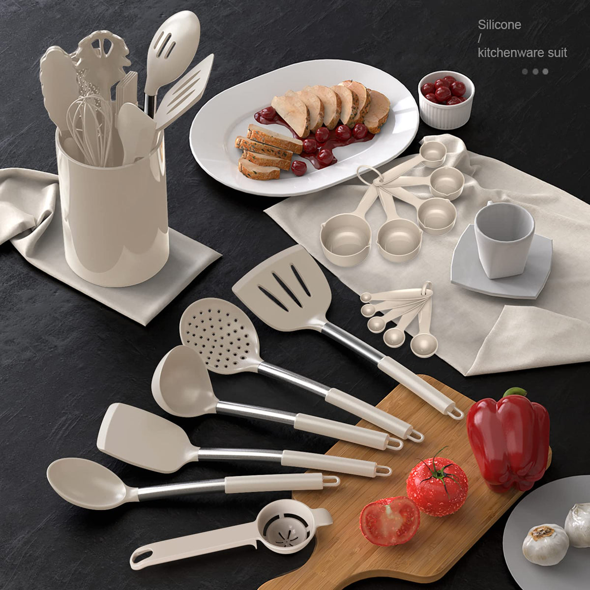 Oannao flexible baking spatula for delicate batter